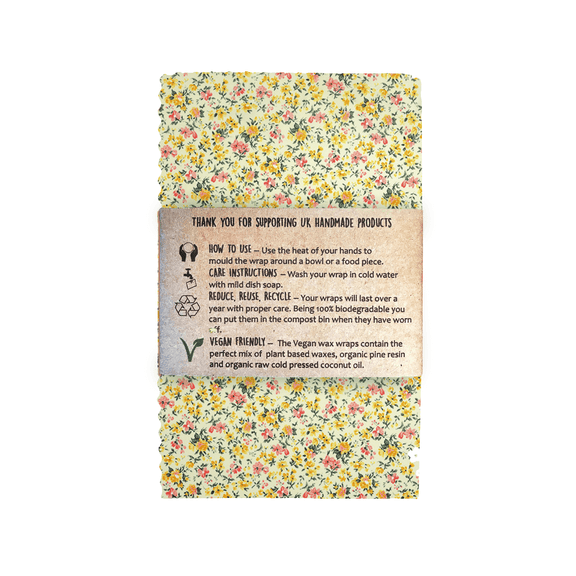 Reusable Vegan Eco Food Wraps (4 Per Pack)-3