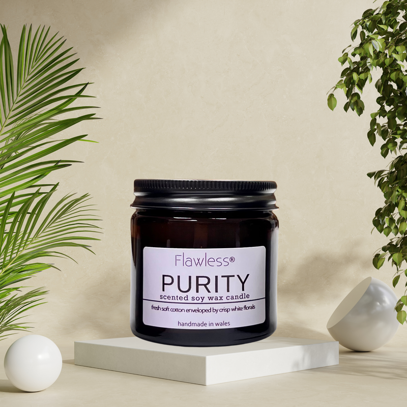 Clean Cotton and Baby Powder Vegan Soy Wax Candle - Purity-0