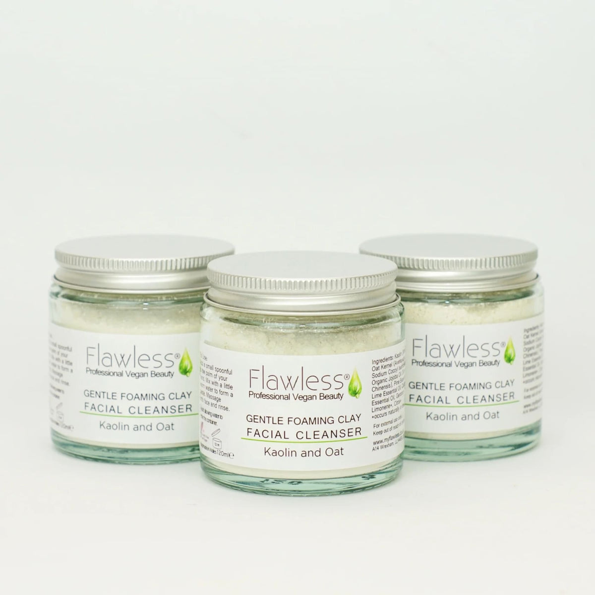 Clay Facial Cleanser with Kaoiln and Oat - Gentle and Foaming 120ml