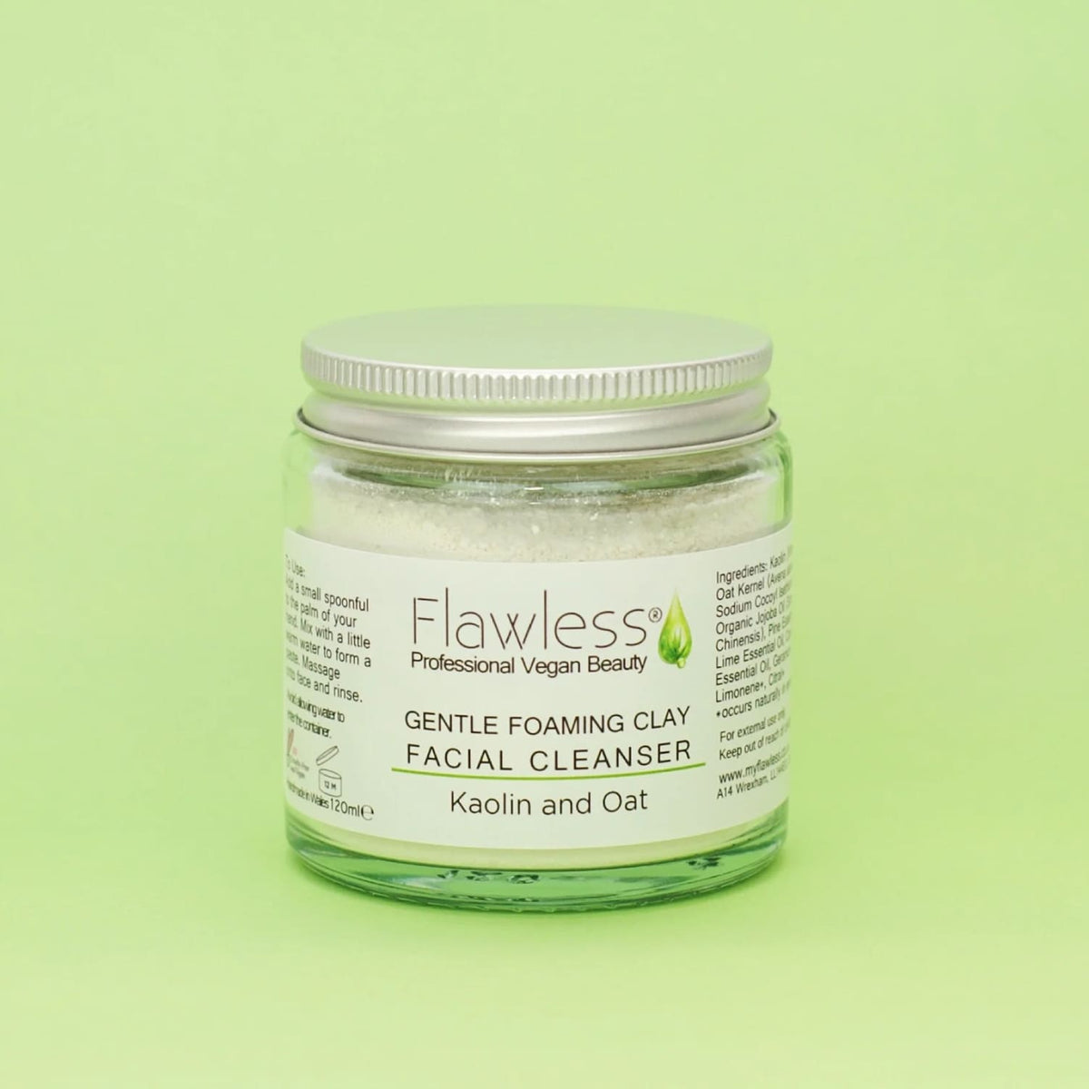 Clay Facial Cleanser with Kaoiln and Oat - Gentle and Foaming 120ml