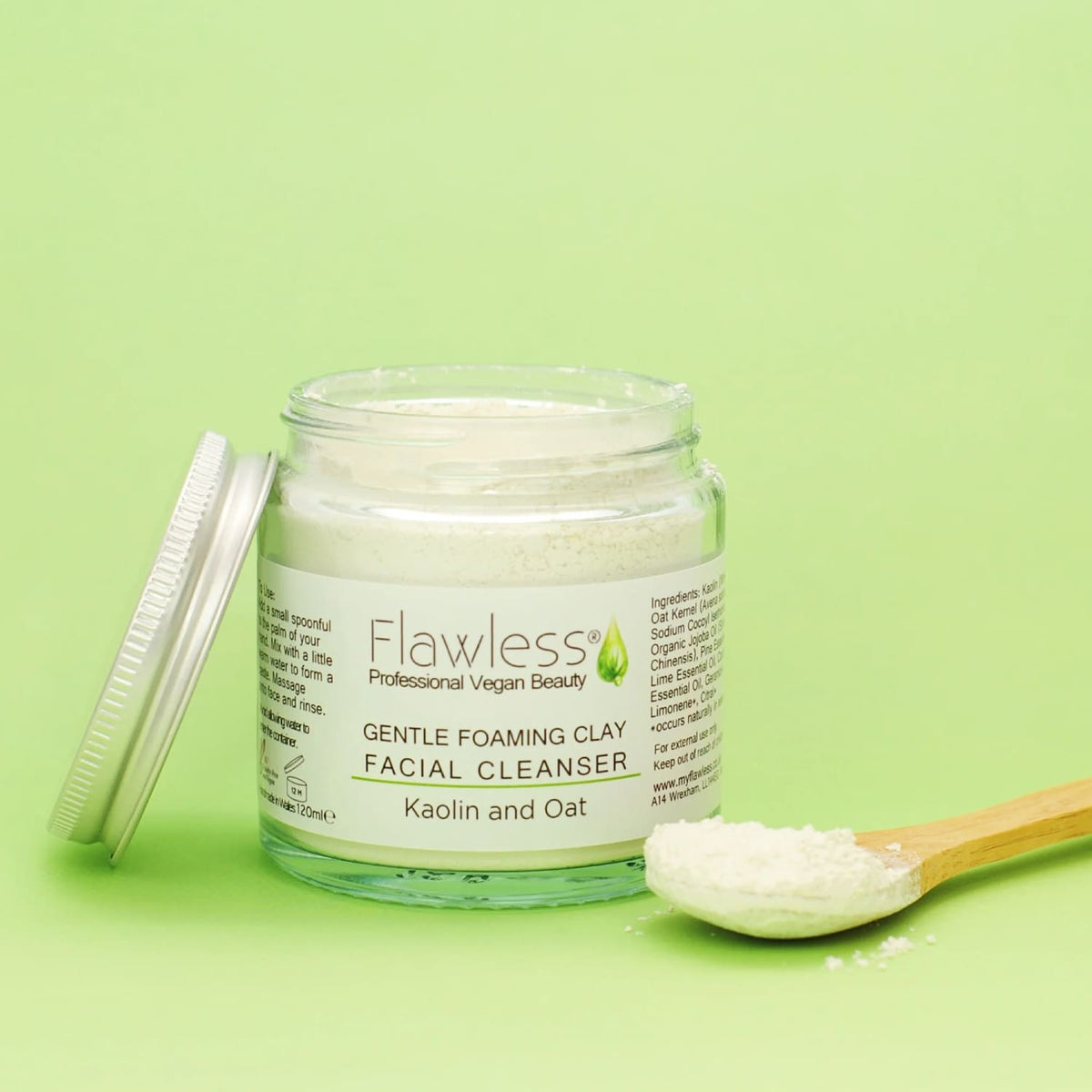 Clay Facial Cleanser with Kaoiln and Oat - Gentle and Foaming 120ml