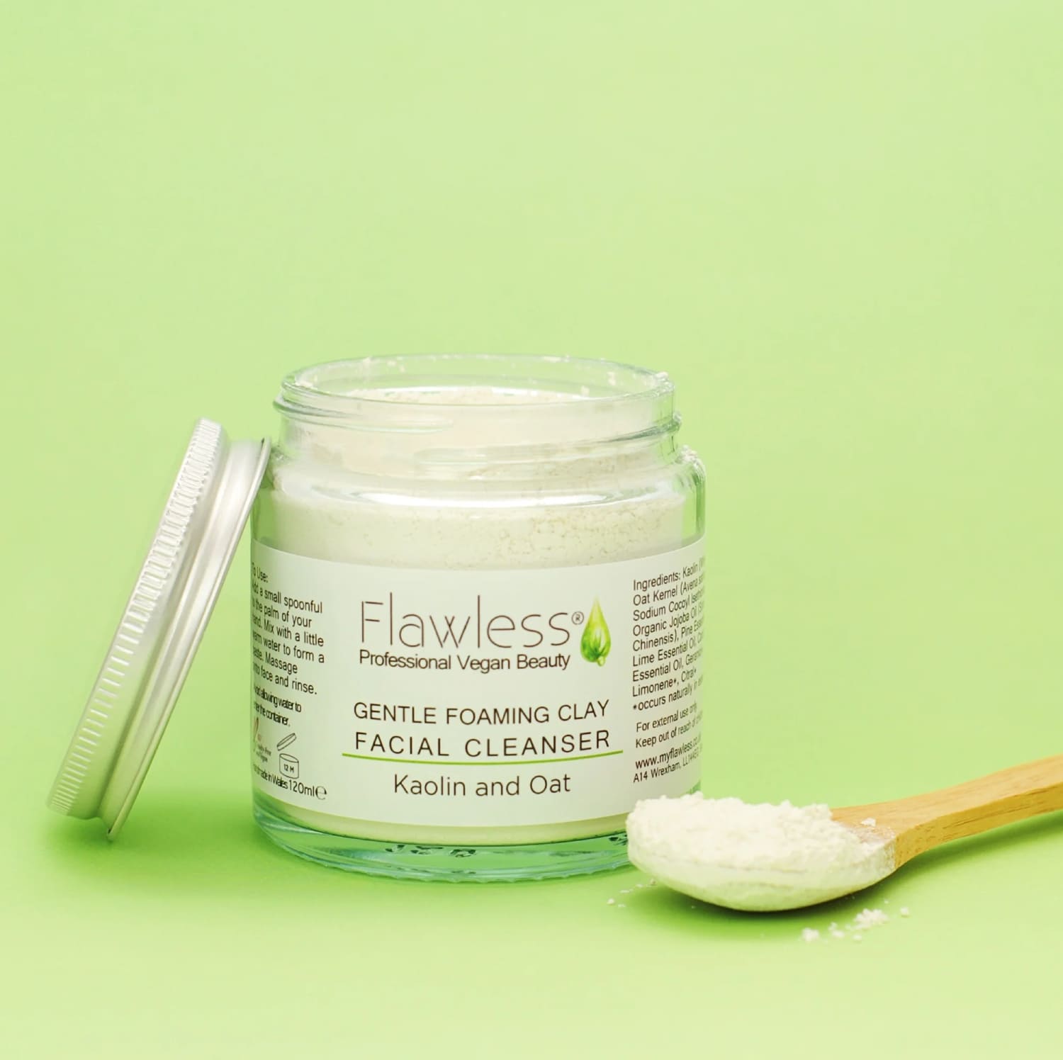 Clay Facial Cleanser with Kaoiln and Oat - Gentle and Foaming 120ml