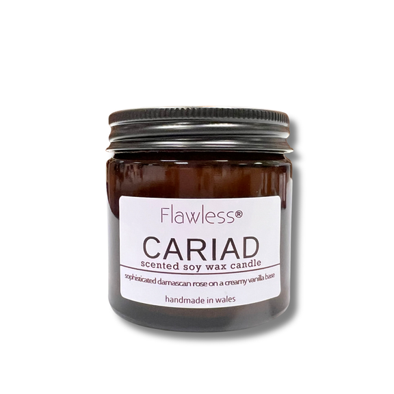 Rose and Vanilla Vegan Soy Wax Scented Candle - Cariad-4