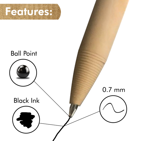Paper Ballpoint Pens - 24 Pack-3