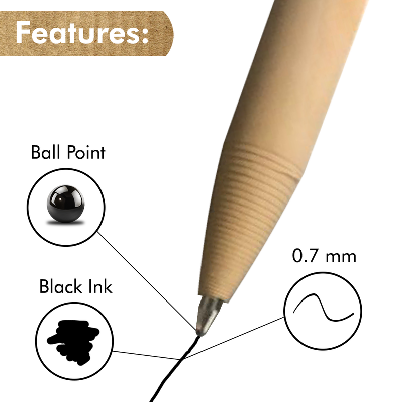 Paper Ballpoint Pens - 24 Pack-3