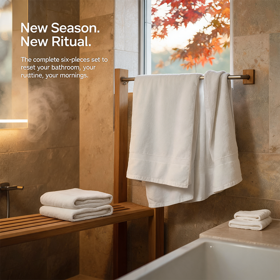 Luxury Organic Bath Six Piece Towel Set | Soft, Plush, Eco-Friendly Towels-1