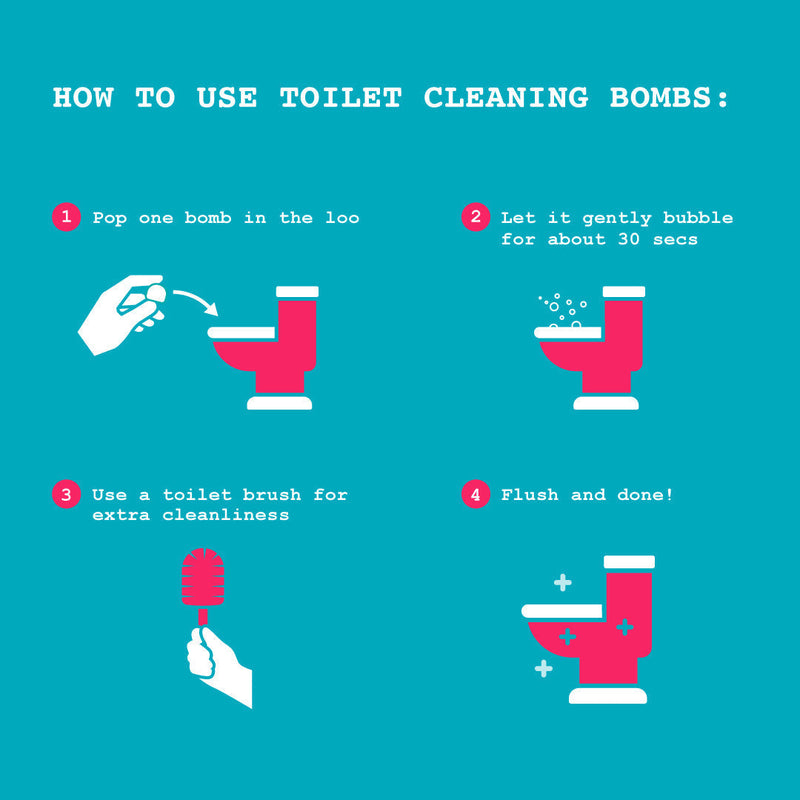Eco-Toilet Bomb Cleaners (Essential Oils, UK Handmade)