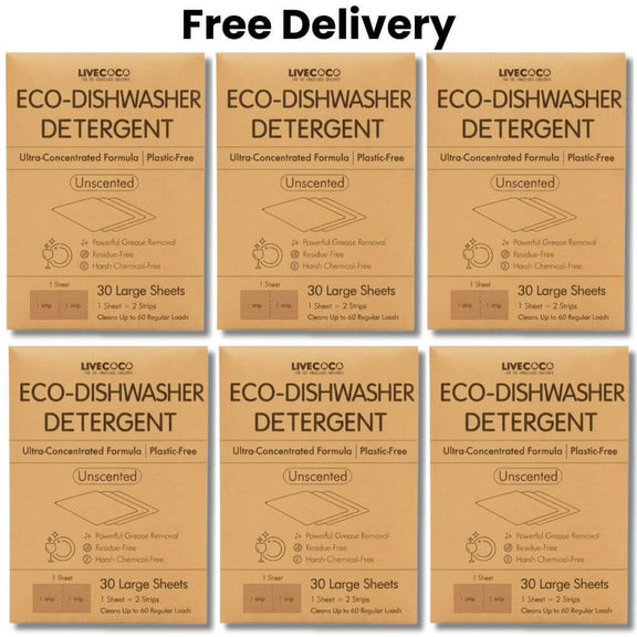 Eco-Dishwasher Detergent Sheets (60 Loads, Unscented)-2