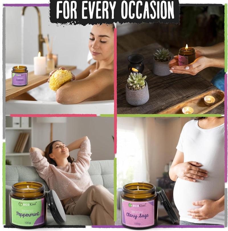 Scented Soy Candle Trio – 18% Essential Oil Content-3
