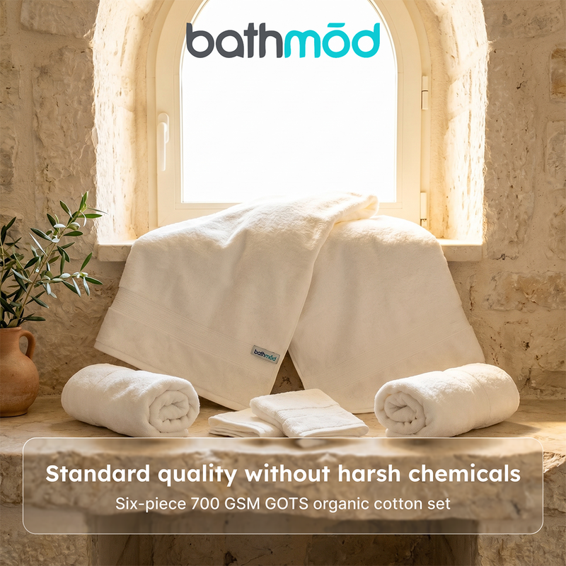 Luxury Organic Bath Six Piece Towel Set | Soft, Plush, Eco-Friendly Towels-2