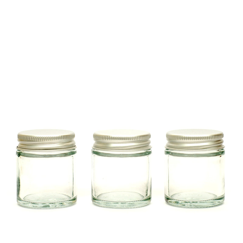 Clear Glass Refillable Jars