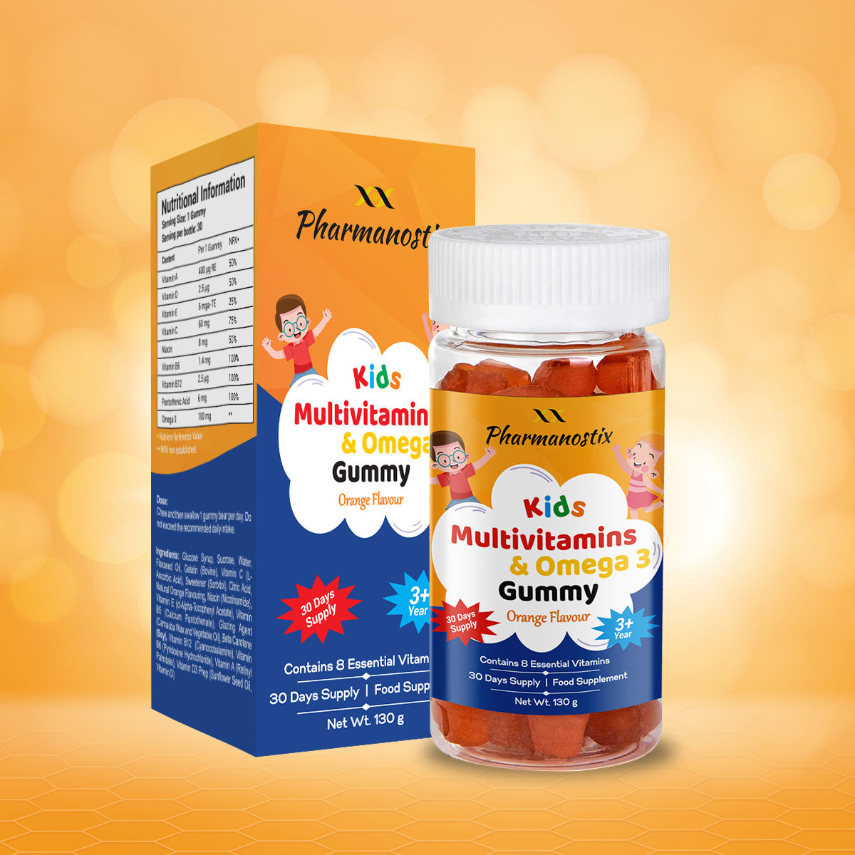 Kids Multivitamin & Omega3 Bear Gummies-4