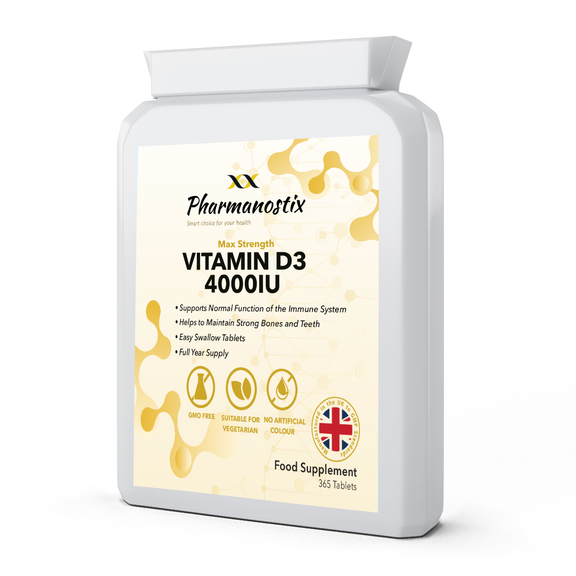 Vitamin D3 4000IU 365 Tablets - Immunity Support-0