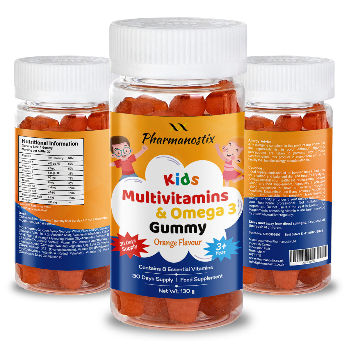 Kids Multivitamin & Omega3 Bear Gummies-3