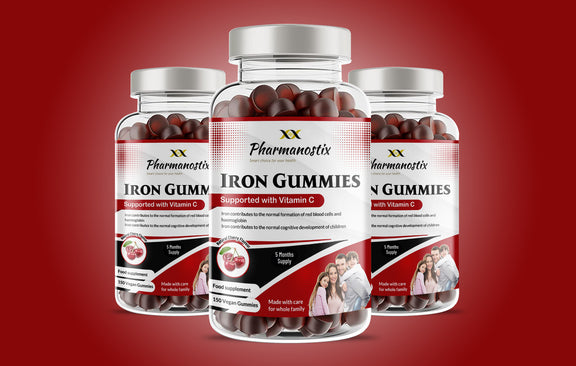 Iron & Vitamin C Vegan Gummies - 150 Natural Cherry Flavour-3