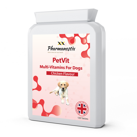 PetVit - Daily Multivitamins for Dogs 120 Chewable Chicken Flavour Tablets-0