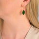 Tena Recycled Glass & Brass Earrings-0