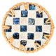 Handmade Natural Rattan & Mother of Pearl Coaster Set (6 Piece + Holder) • Drift